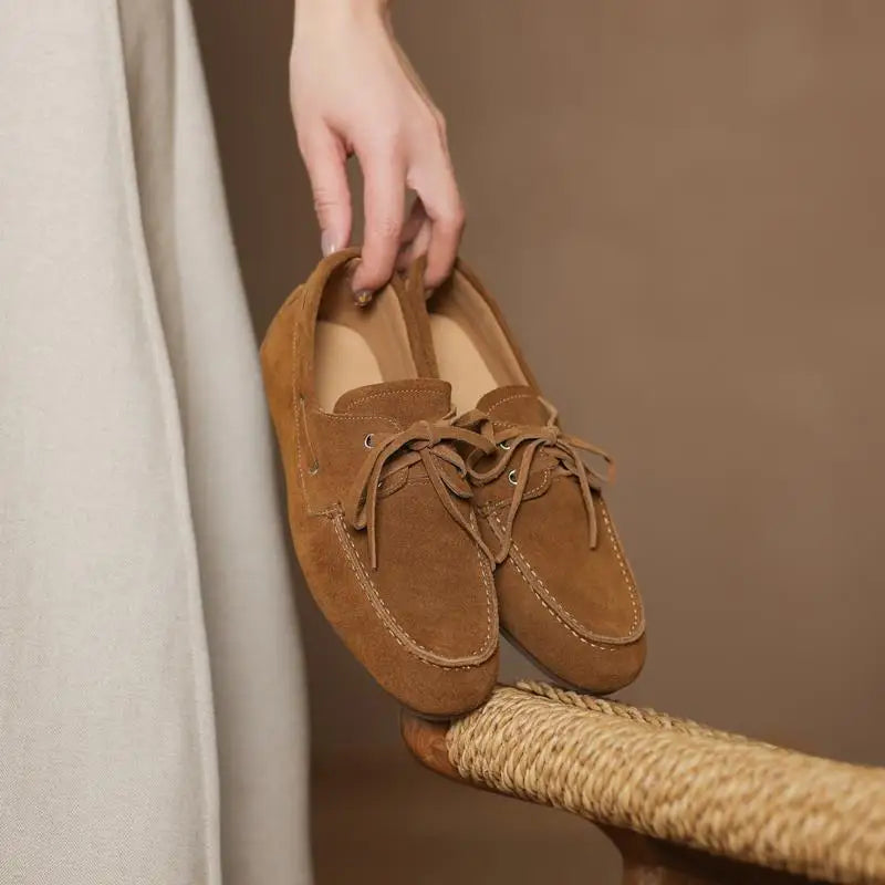 Women’s Suede Boat Shoes - Heston Manor