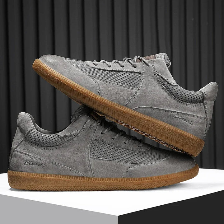 Suede Leather Sneakers - HESTON MANOR