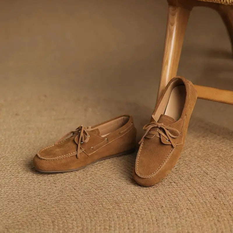 Women’s Suede Boat Shoes - Heston Manor
