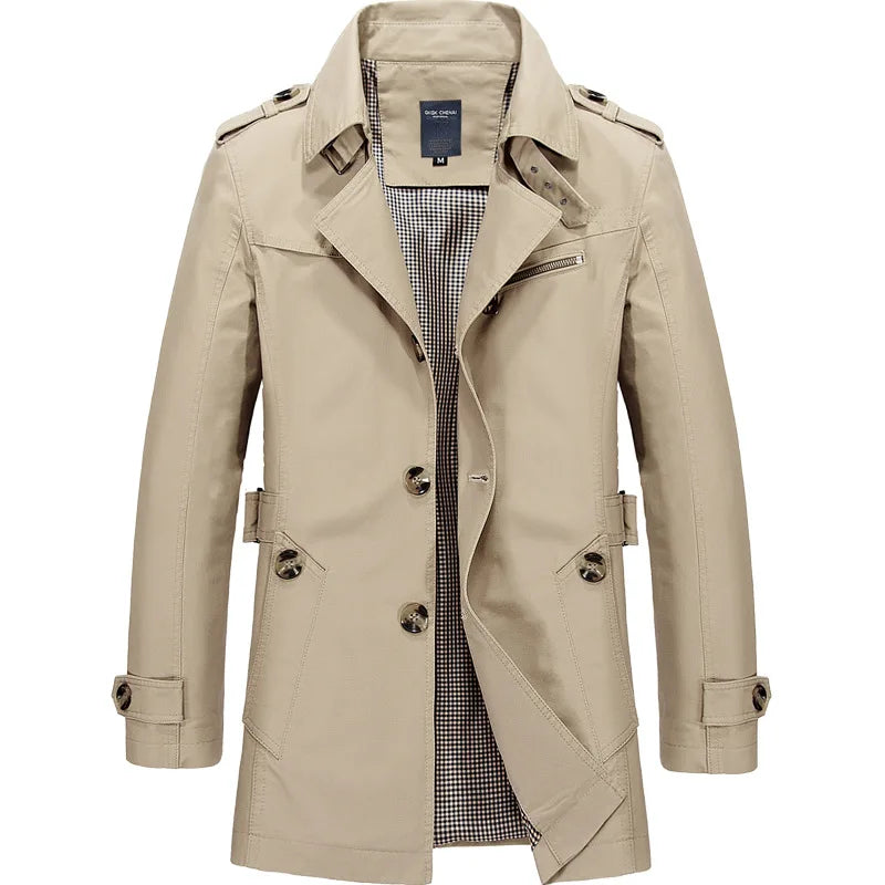 Men’s Double-Breasted Trench Coat - Heston Manor