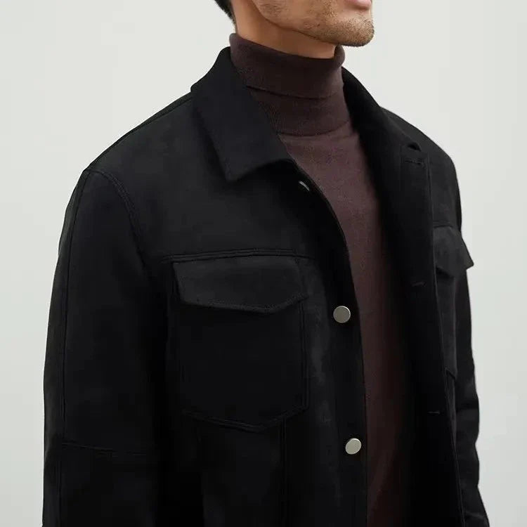 Men’s Soft-Texture Button Jacket