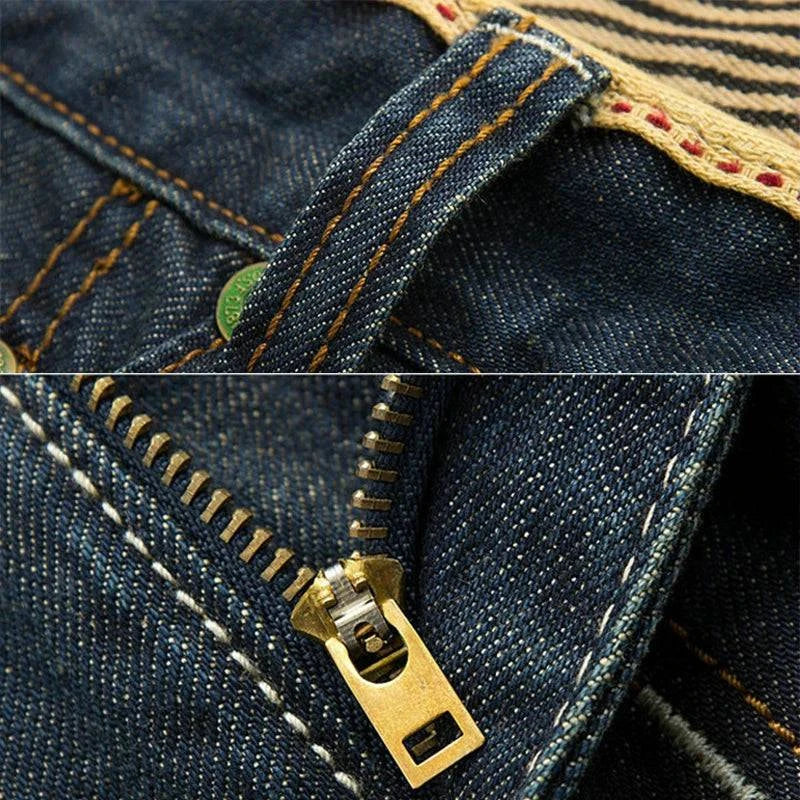 Men’s Distressed Straight Leg Denim Jeans - Heston Manor