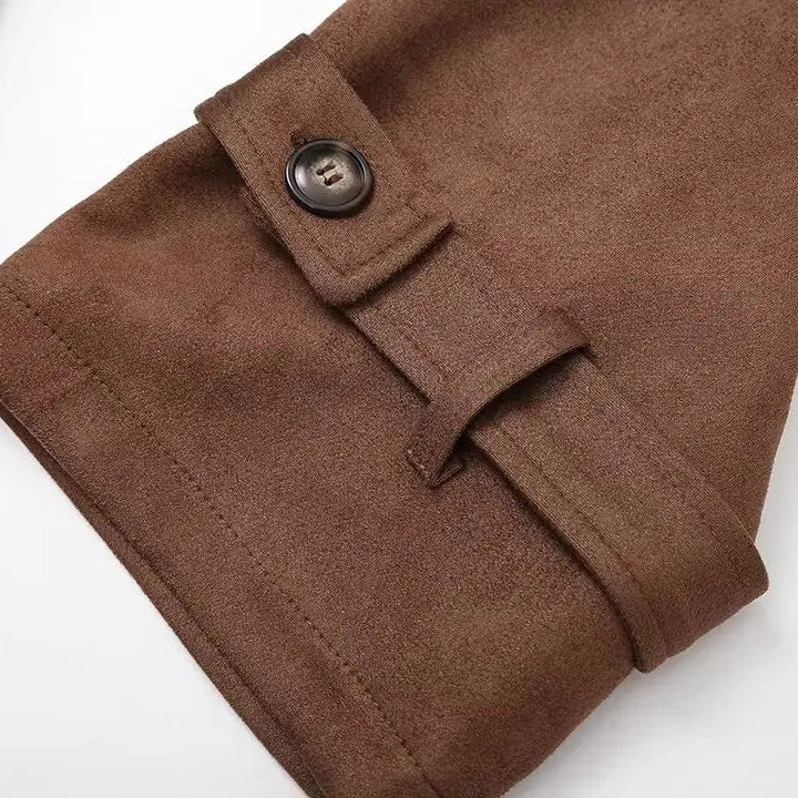 Women’s Suede-Effect Trench Coat - Heston Manor