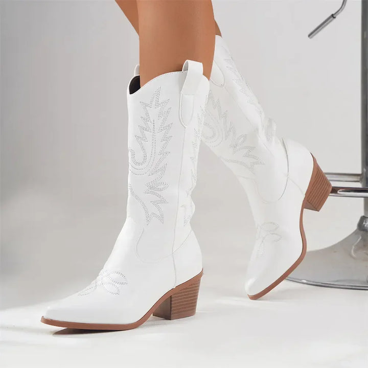 Women's Embroidered Western Boots - Heston Manor