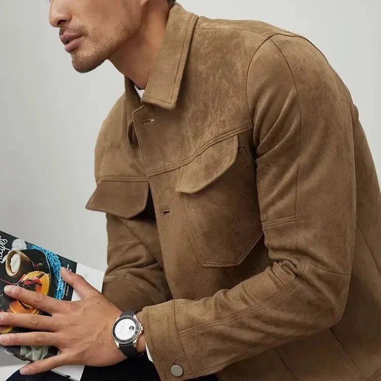 Men’s Soft-Texture Button Jacket