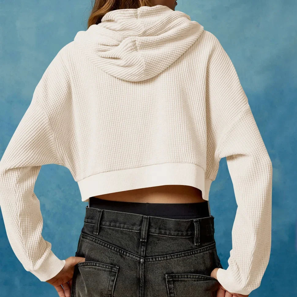 Women’s Cropped Zip Hoodie Sweater