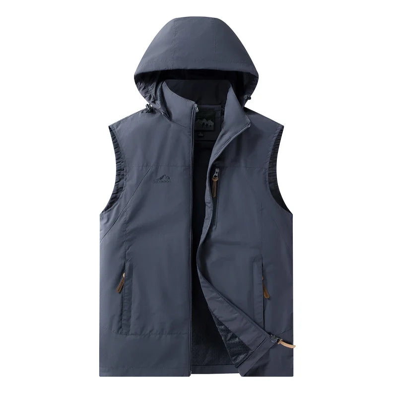 Outdoor Hooded Softshell Hiking Vest - Heston Manor