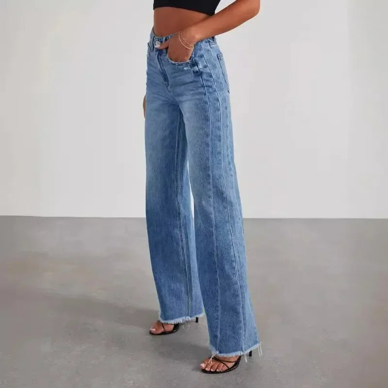 Frayed Hem Jeans - HESTON MANOR