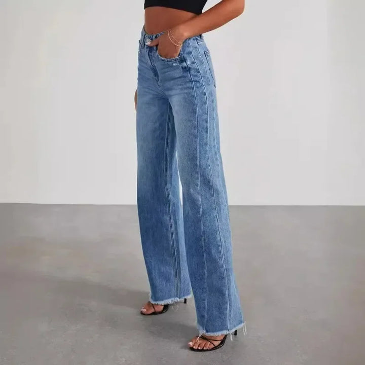Frayed Hem Jeans - HESTON MANOR