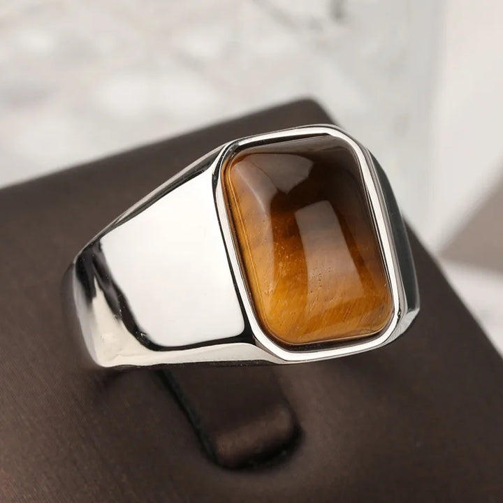 Tiger Eye Gemstone Ring - HESTON MANOR