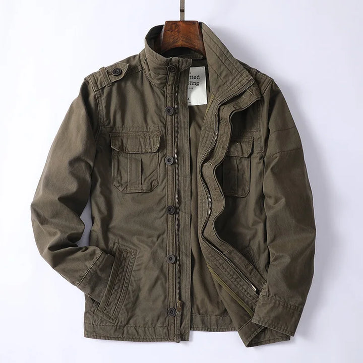Men's Denim Utility Style Field Jacket
