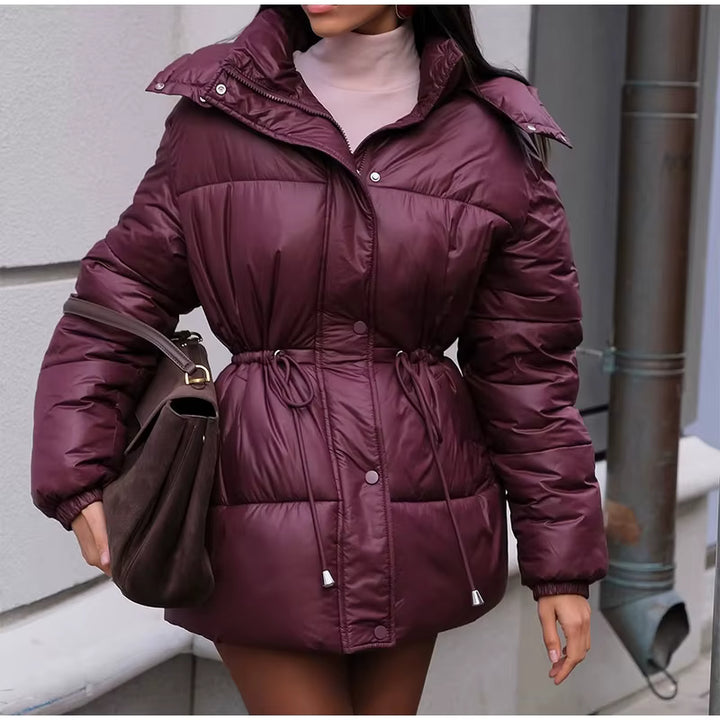 Women’s Belted Hooded Puffer Jacket