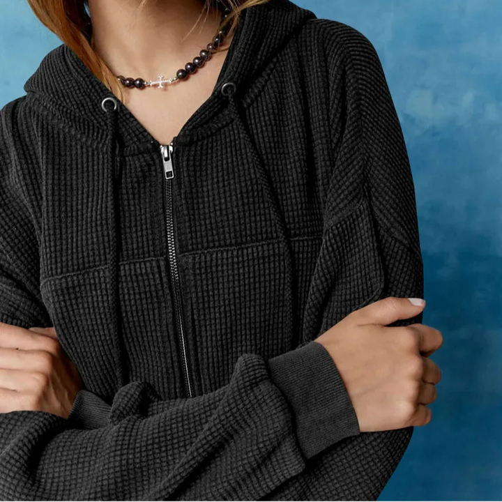 Women’s Cropped Zip Hoodie Sweater