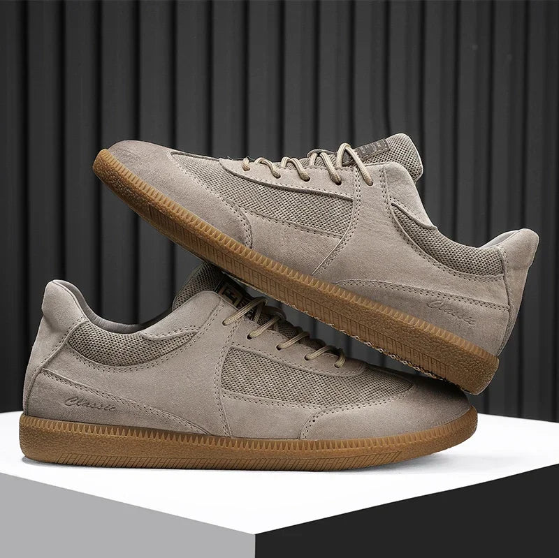 Suede Leather Sneakers - HESTON MANOR
