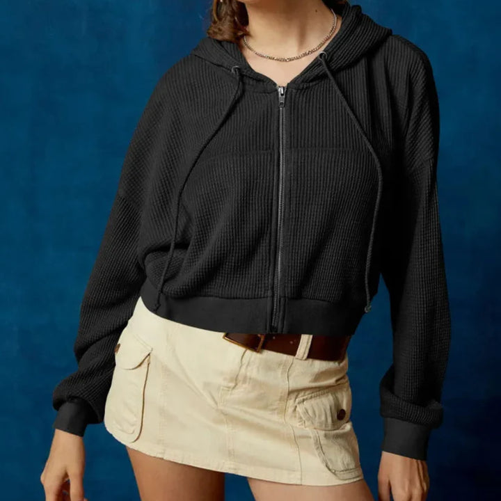 Women’s Cropped Zip Hoodie Sweater