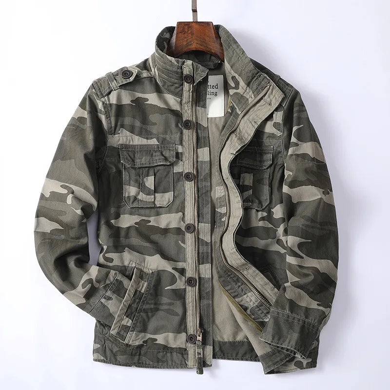 Men's Denim Utility Style Field Jacket