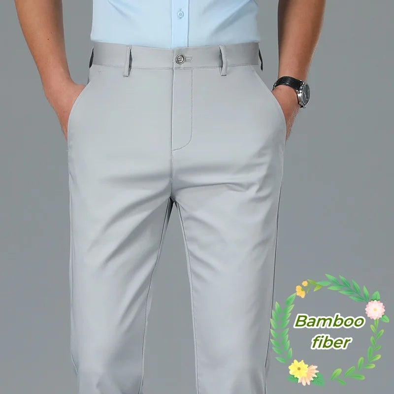 Men's Straight Leg Bamboo Fiber Trousers