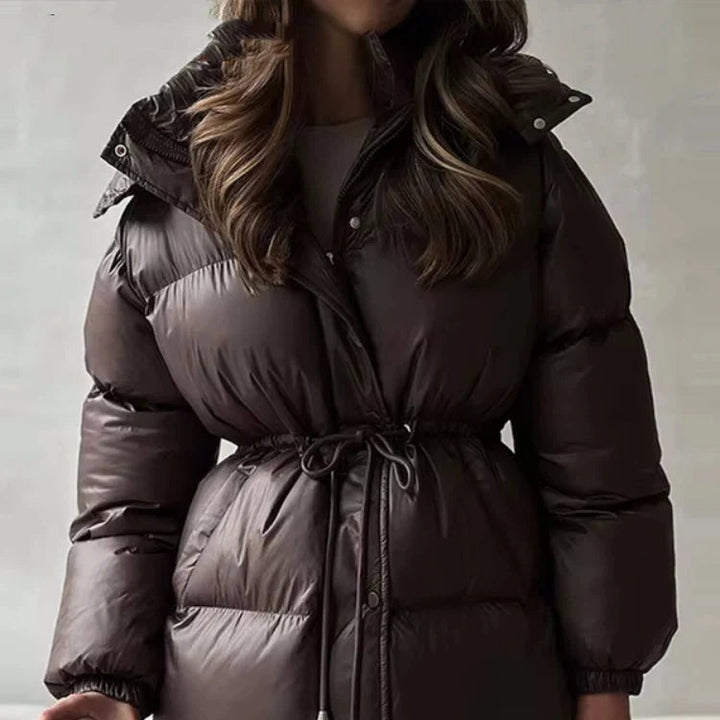 Women’s Belted Hooded Puffer Jacket