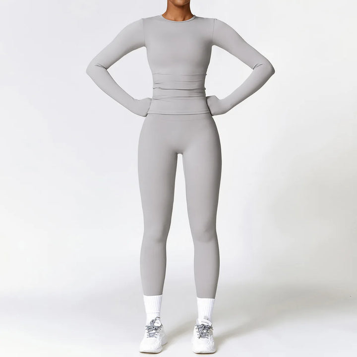 Women’s Long Sleeve Yoga Top & High-Waist Legging Set