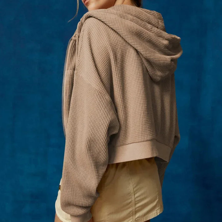 Women’s Cropped Zip Hoodie Sweater
