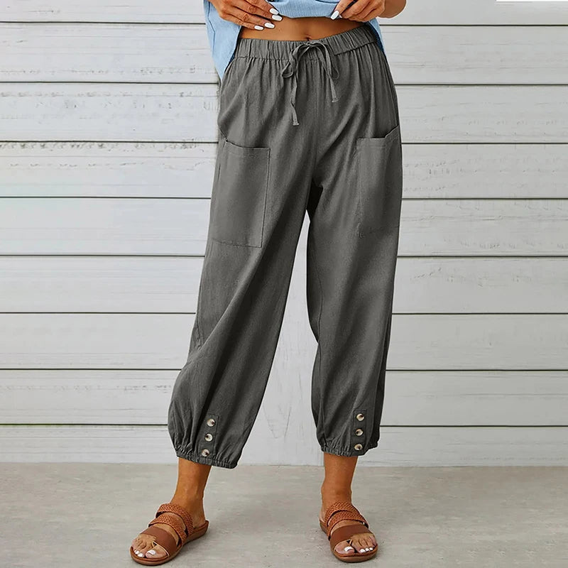 Wide Leg Ankle Pants - HESTON MANOR