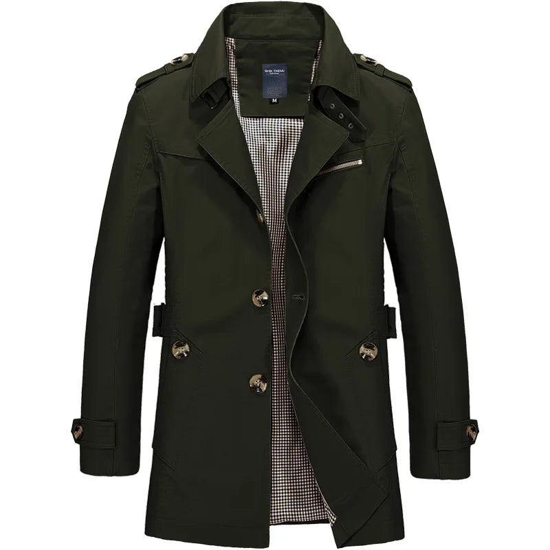 Men’s Double-Breasted Trench Coat - Heston Manor