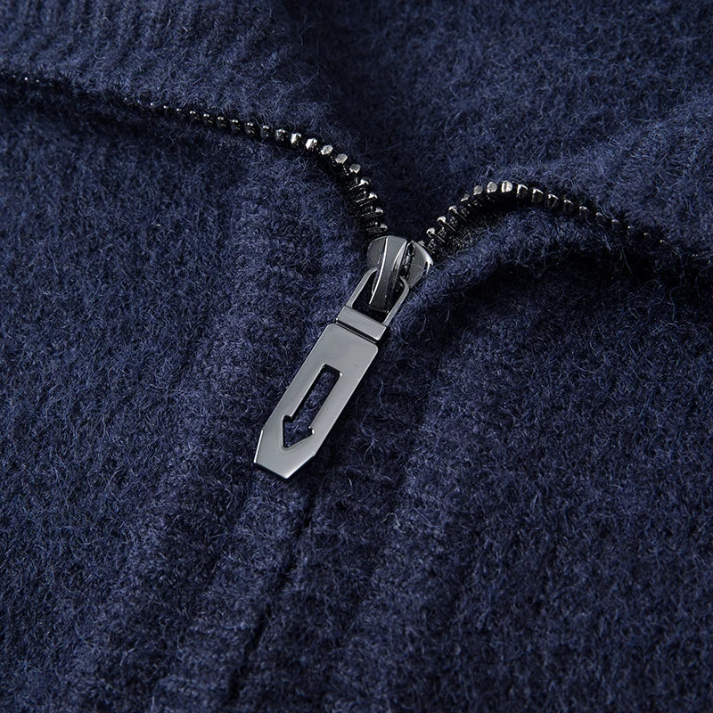 Cashmere Quarter Zip Sweater - HESTON MANOR