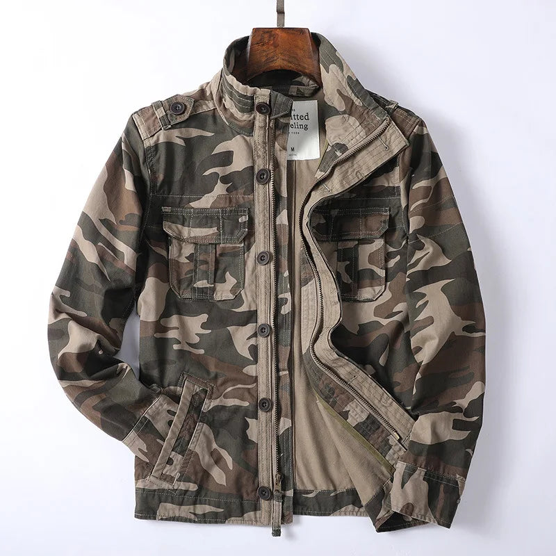 Men's Denim Utility Style Field Jacket