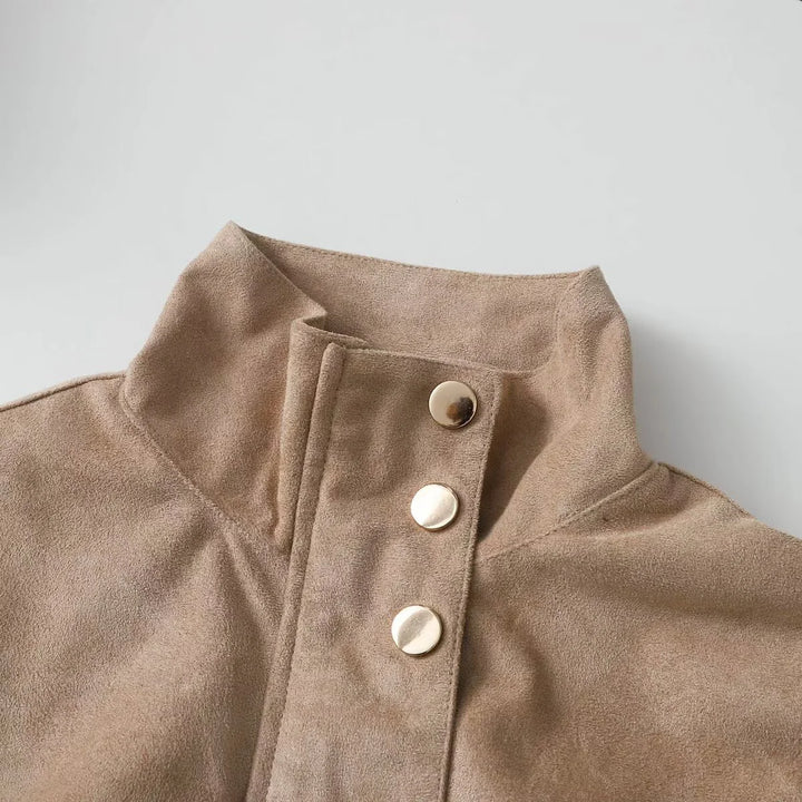 Women's Ultra-Soft Suede Button Jacket