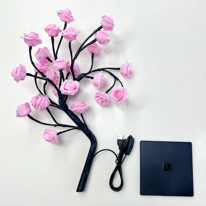 Light-Up Soft Glow Rose Tree Lamp