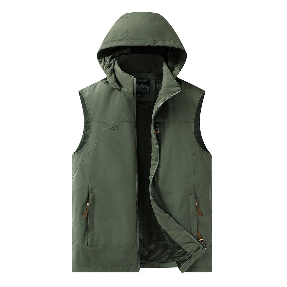 Outdoor Hooded Softshell Hiking Vest - Heston Manor