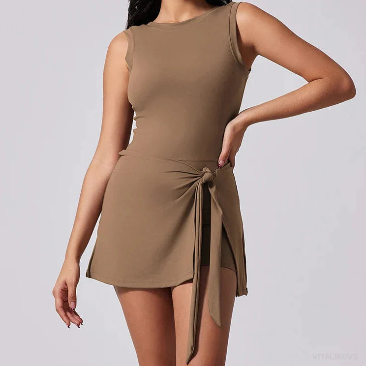 Sarong Wrap Tennis Dress - HESTON MANOR
