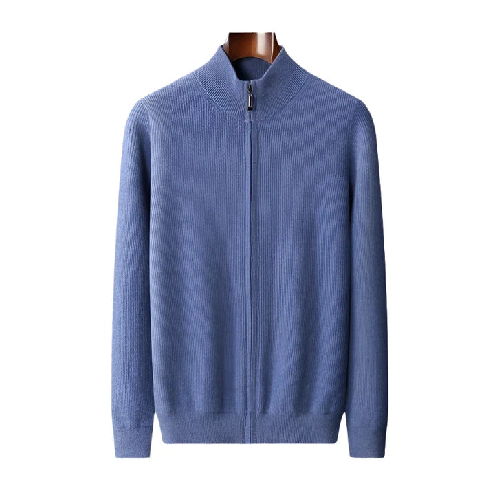 Men’s Cashmere Zip Mock Neck Sweater