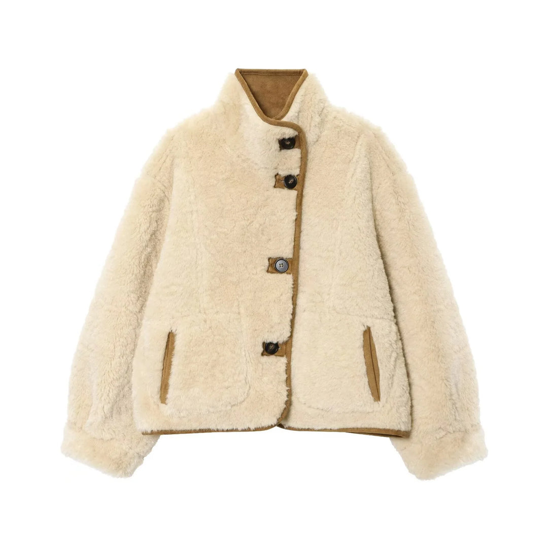 Women’s Reversible Faux-Shearling Coat