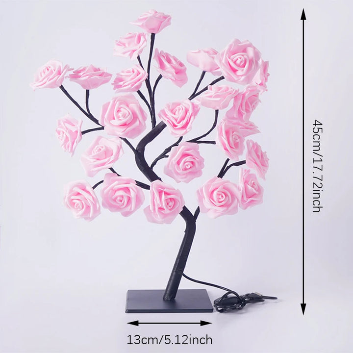Light-Up Soft Glow Rose Tree Lamp