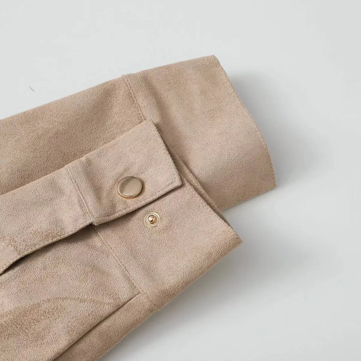 Women's Ultra-Soft Suede Button Jacket