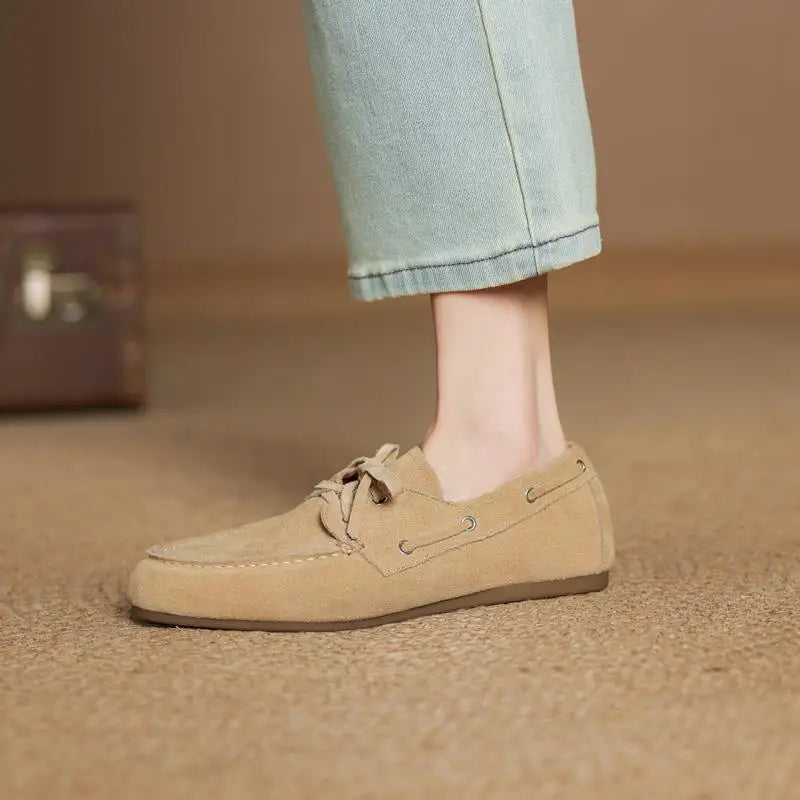 Women’s Suede Boat Shoes - Heston Manor