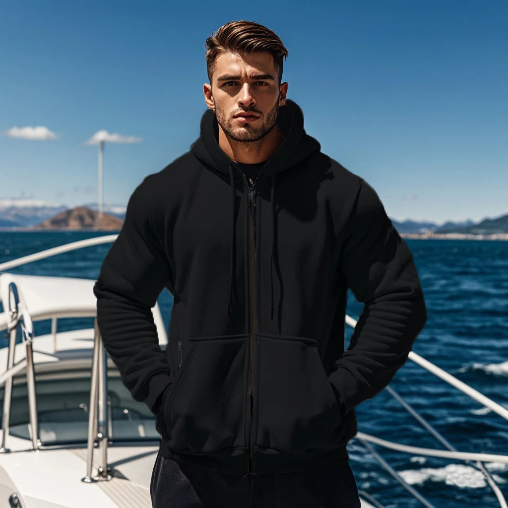 Men’s Zip-Up Hooded Sweatshirt