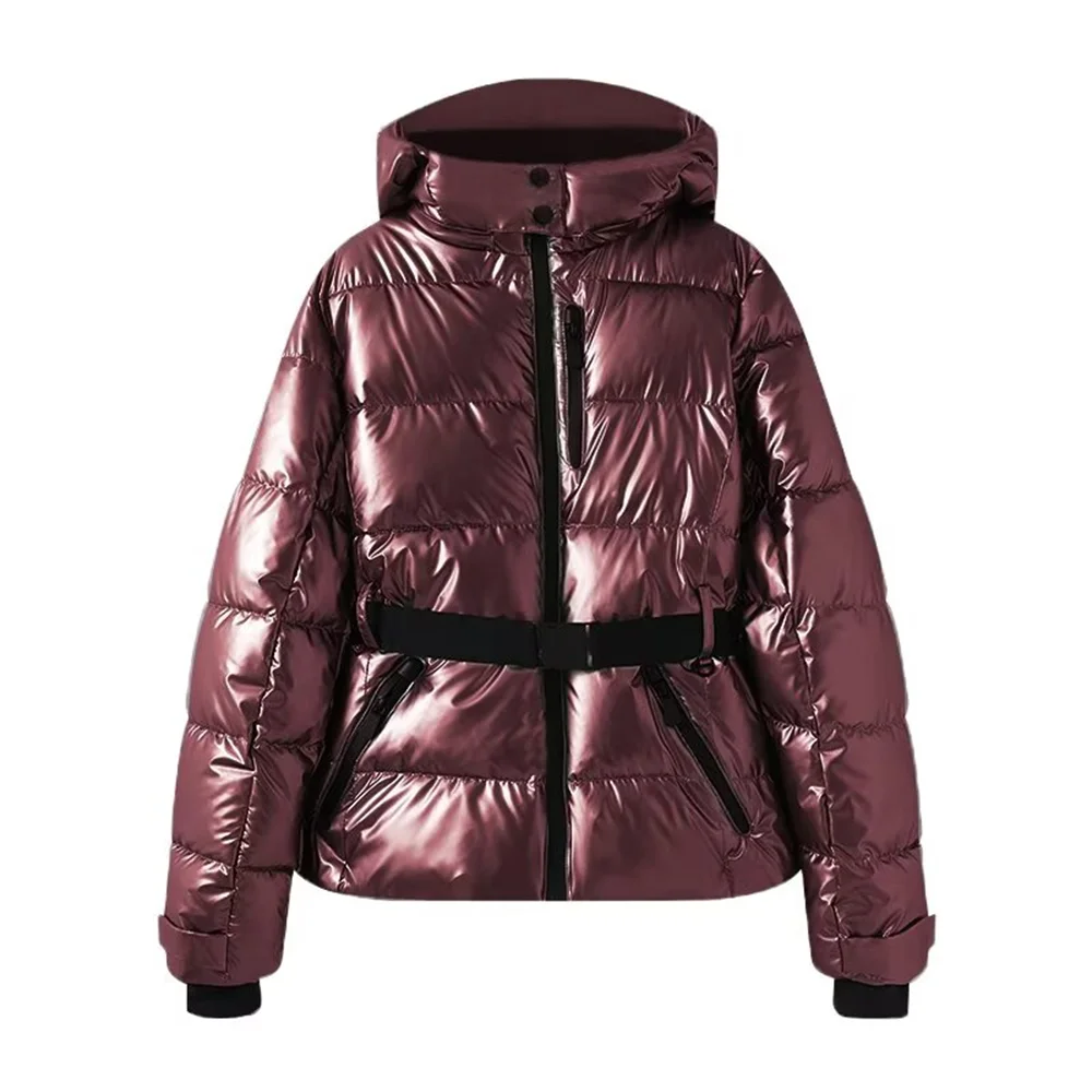 Women's Geometric Belted Winter Coat