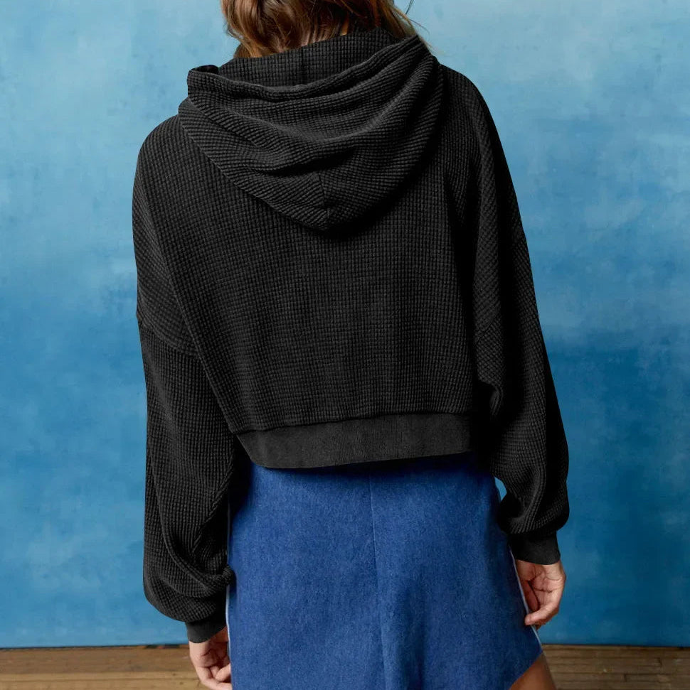 Women’s Cropped Zip Hoodie Sweater