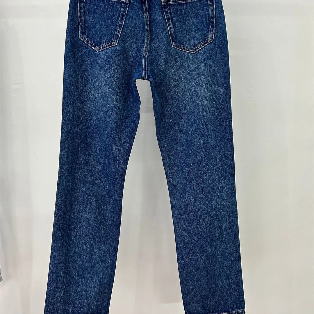 Women’s Light Wash Straight-Leg High-Rise Jeans