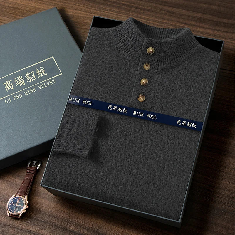 Men’s Mink Cashmere Sweater - Heston Manor