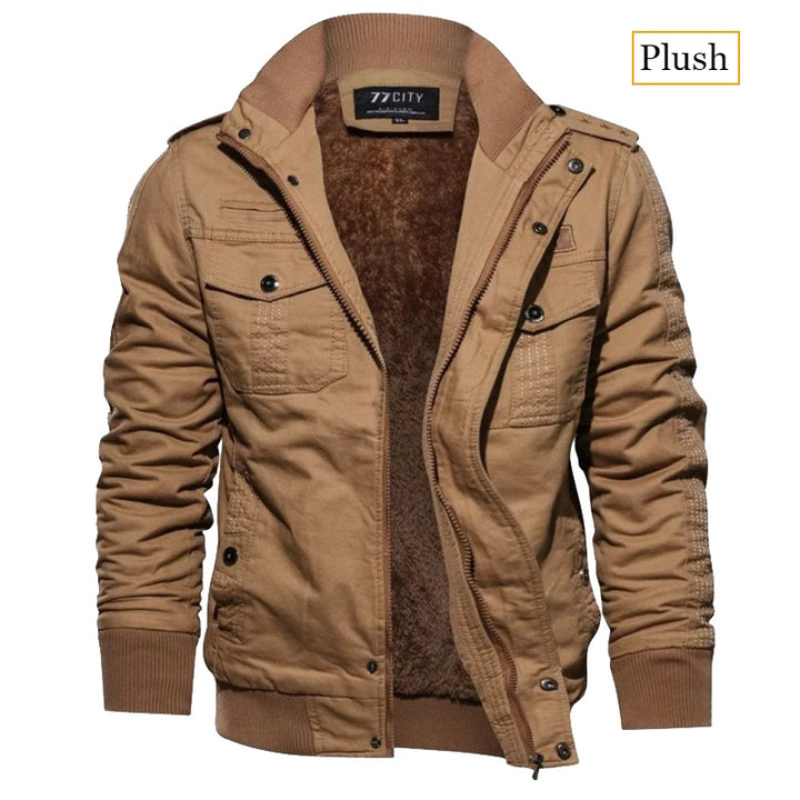 Men’s Fleece-Lined Utility Bomber Jacket