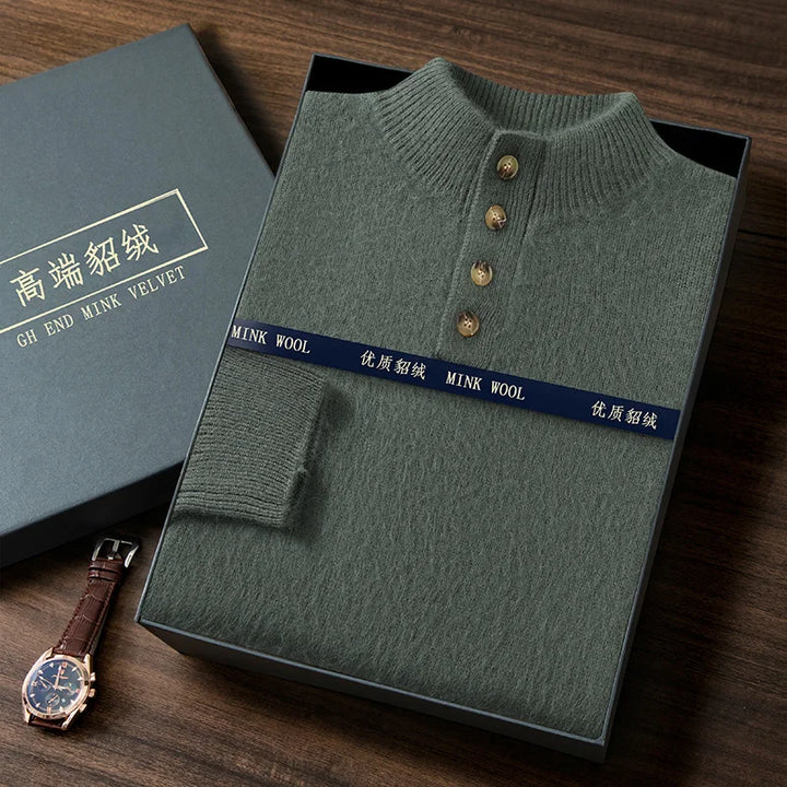 Men’s Mink Cashmere Sweater - Heston Manor