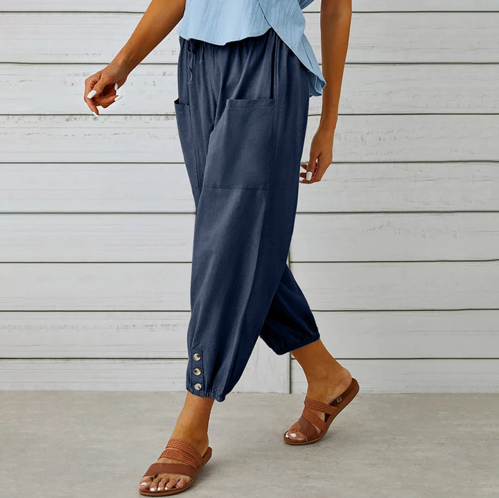 Wide Leg Ankle Pants - HESTON MANOR