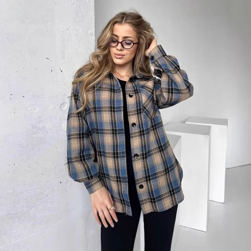 Women’s Plaid Flannel Shirt - Heston Manor