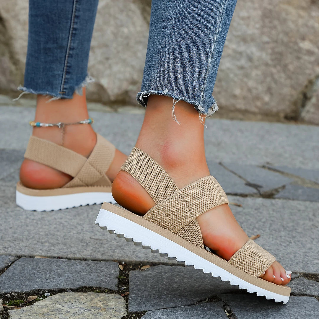 Woven Strap Sandals - HESTON MANOR