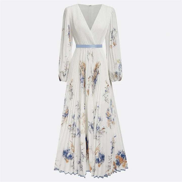 Women's Floral Pleated Maxi Dress - Heston Manor