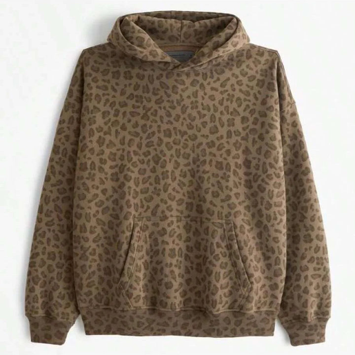 Women's Leopard Print Hooded Sweatshirt