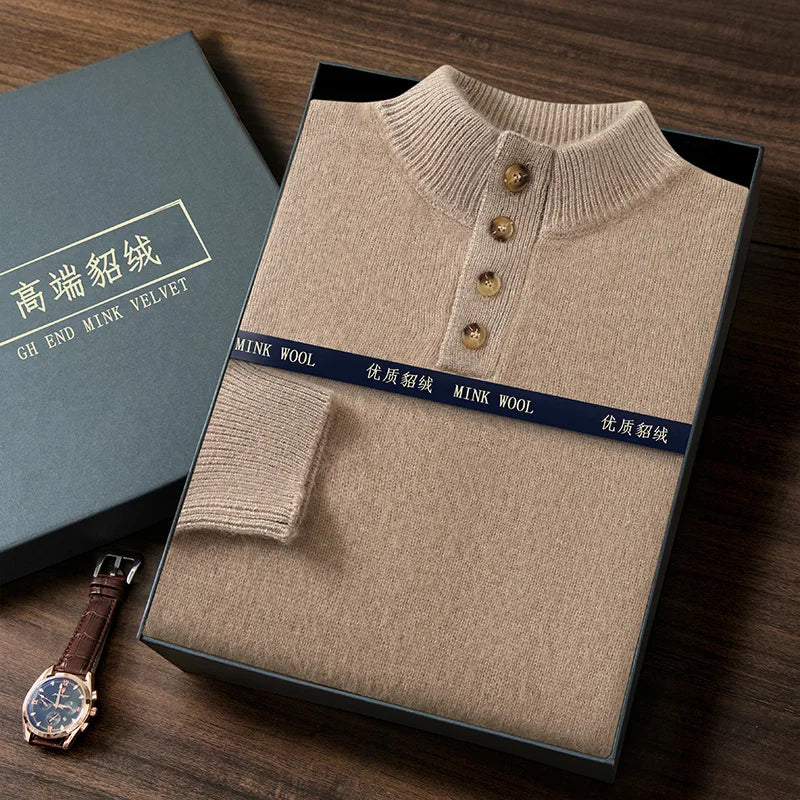 Men’s Mink Cashmere Sweater - Heston Manor